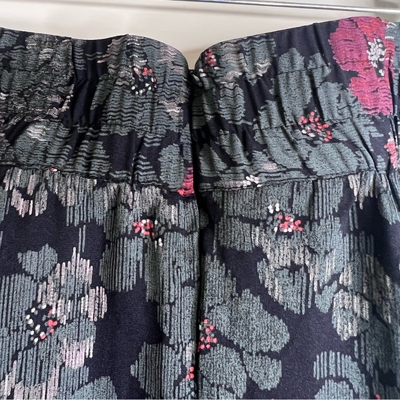 What Goes Around Comes Around silk hi lo skirt floral S asymmetrical vintage - Picture 5 of 8